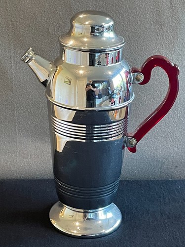 Chrome cocktail shaker red - chrome,