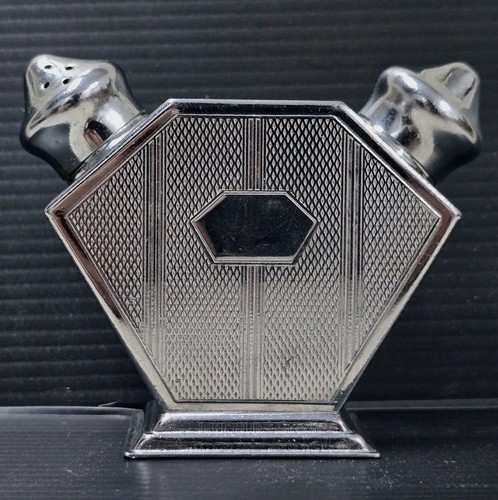 Rare art deco chrome - chrome, condiment