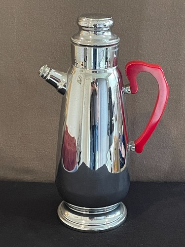 Chrome cocktail shaker red - shaker,