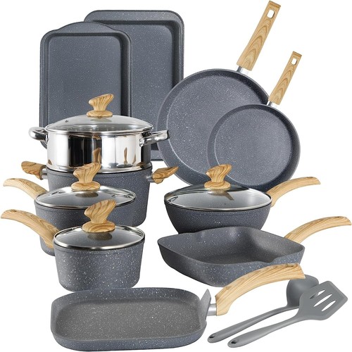 Piece cookware set nonstick - 17,