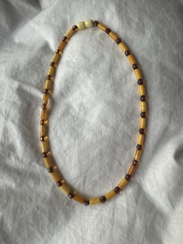 Vintage baltic amber necklace - amber,