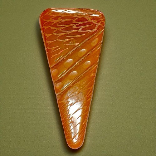 Carved caramel bakelite dress - bakelite,